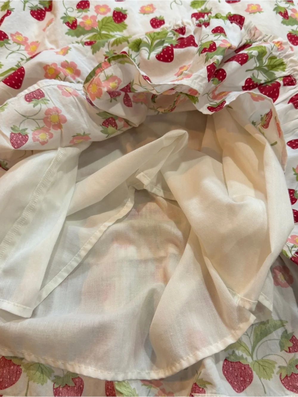 Gymboree Kids White Strawberry Print Halter Sundress Sz 12 100% Cotton
